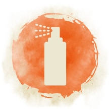 Silhouette Sprühflasche Ein Symbol mir der Silhouette einer Sprühflasche