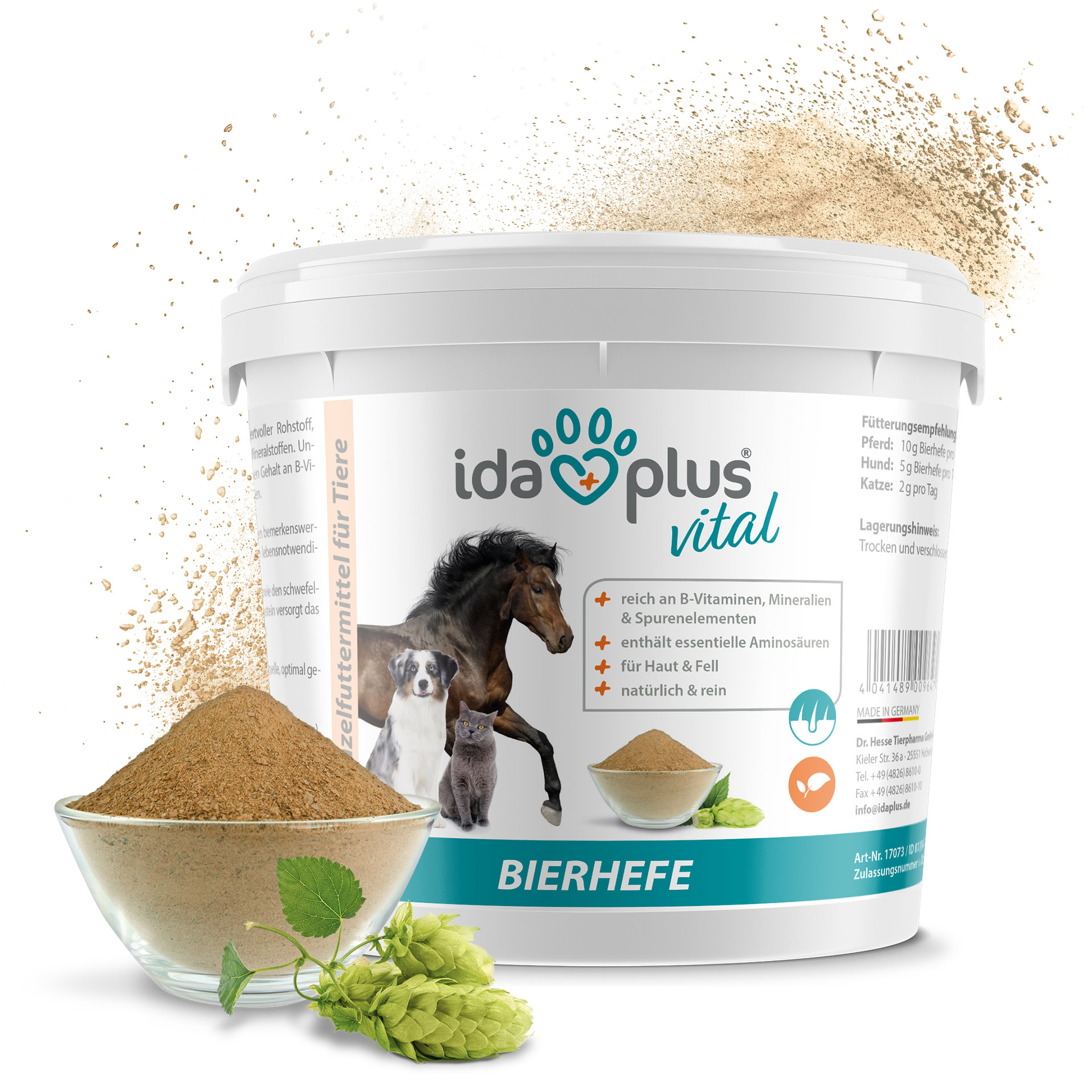 Reines Bierhefe-Pulver - für glänzendes Fell & kräftige Haut - 1,5 kg Reines Bierhefe-Pulver - für glänzendes Fell & kräftige Haut - 1,5 kg
