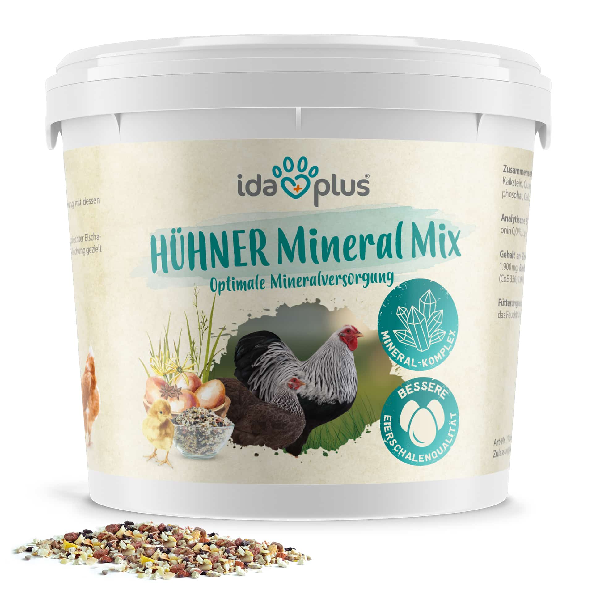 Hühner-Mineral-Mix – einzigartige Futterkalk Mineralstoffmischung mit Anis - 5 Kg Hühner-Mineral-Mix – einzigartige Futterkalk Mineralstoffmischung mit Anis - 5 Kg