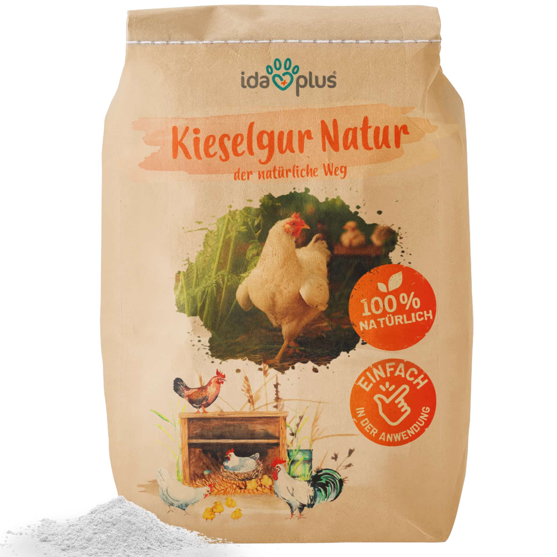 Kieselgur Natur im umweltfreundlichen Papiersack - Kieselerde als Pulver - 3 Kg Kieselgur Natur im umweltfreundlichen Papiersack - Kieselerde als Pulver - 3 Kg