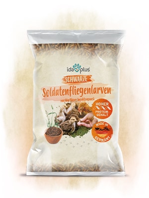 Soldatenfliegenlarven 800 g Ein 800 Gramm Sack Soldatenfliegenlarven