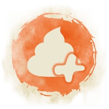 Gute Kotbeschaffenheit Ein Symbol, welches eine gute Kotbeschaffenheit symbolisiert.