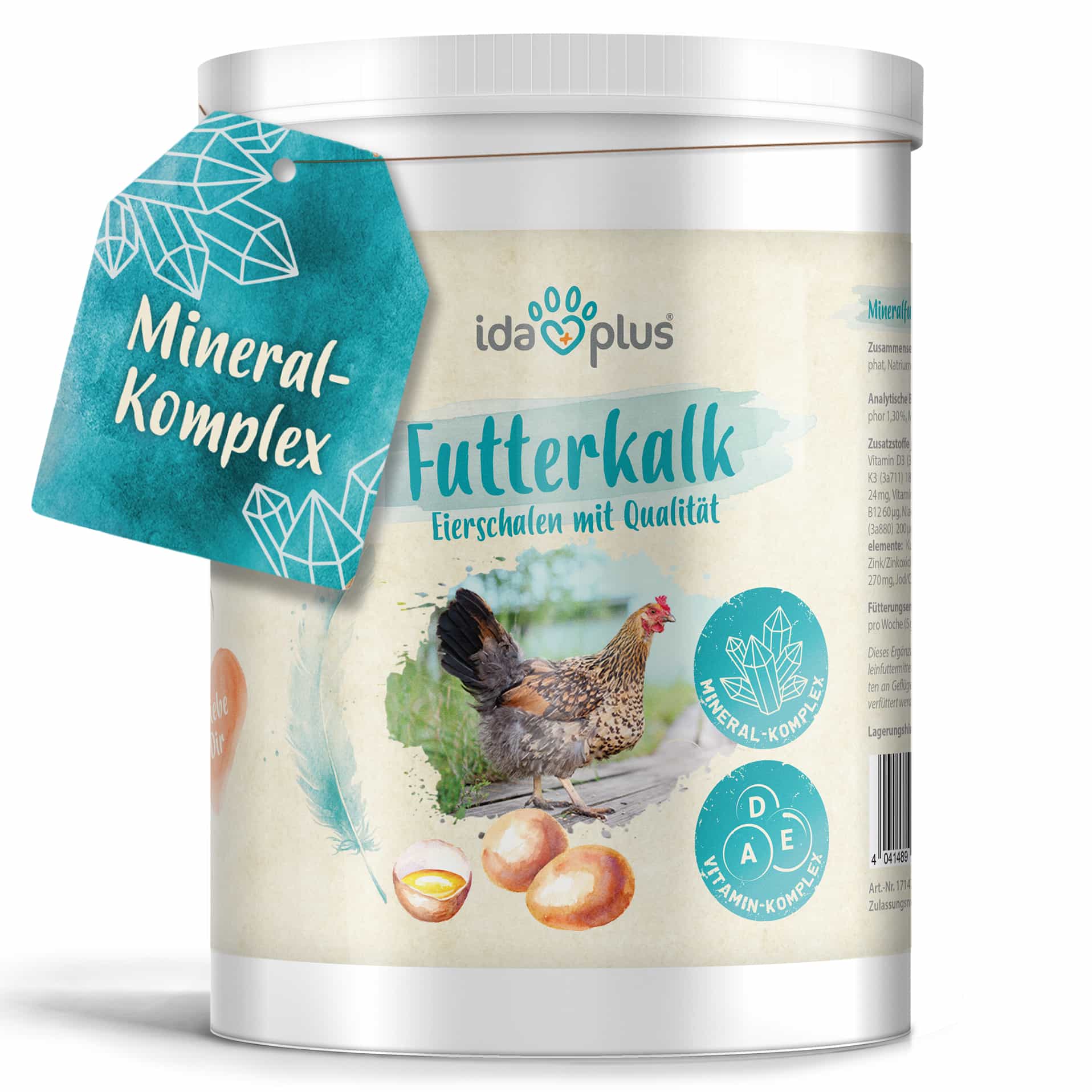 Futterkalk mit Kalzium für Hühner - Premium Futterkalk für Hühner - 1 Kg Futterkalk mit Kalzium für Hühner - Premium Futterkalk für Hühner - 1 Kg