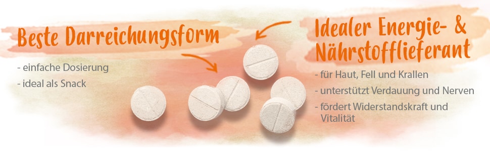 Vorteile der Bierhefe Tabletten Ein paar Bierhefe Tabletten mit den dazugehörigen Vorteilen. Dazu zählen die einfache Dosierung, dass sie ideal als Snack geeignet sind und ein Idealer Energie- & Nährstofflieferant sind.