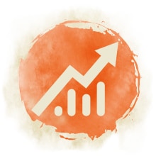 Steigerung Ein Symbol welches einen steigende Grafik zeigt.