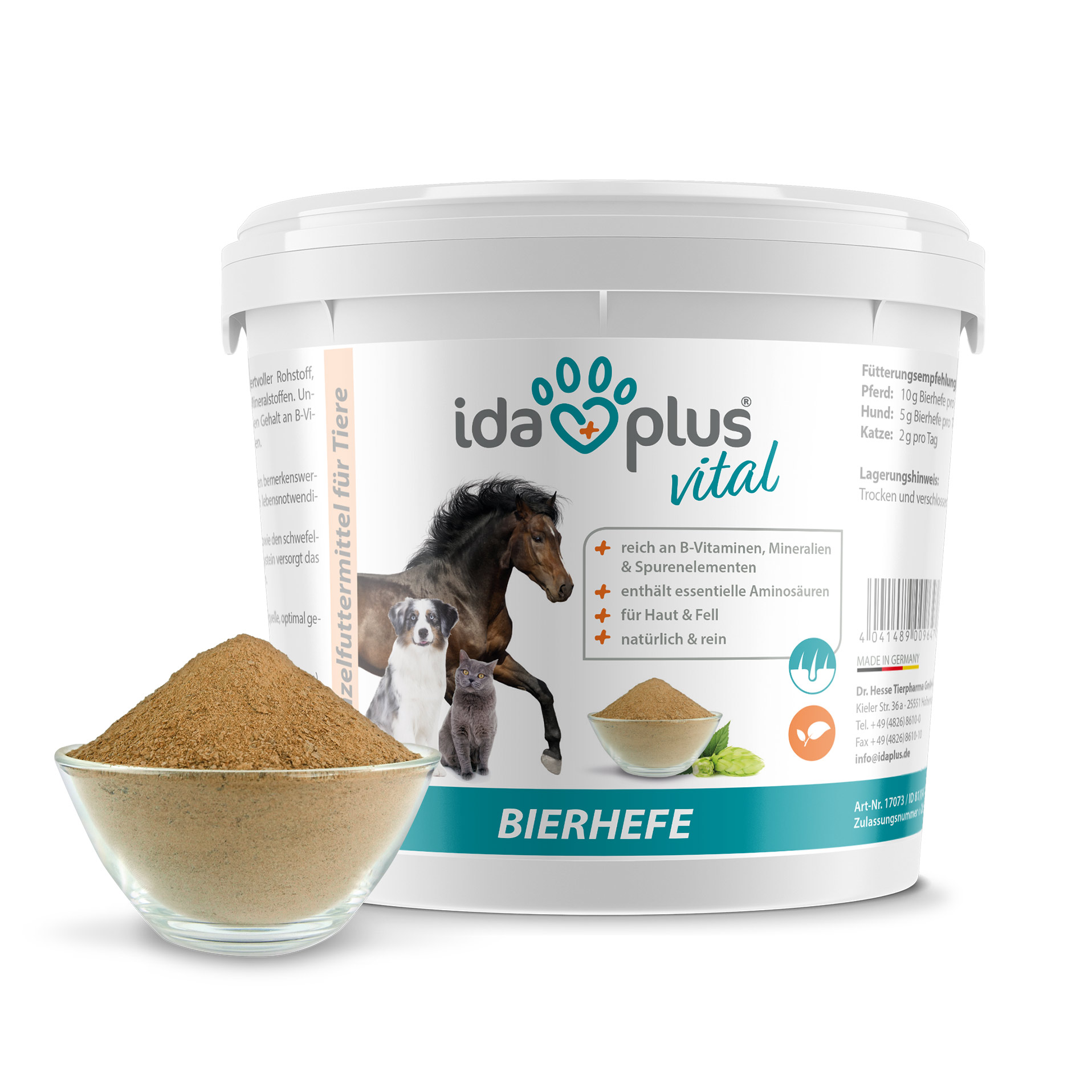 Reines Bierhefe-Pulver - für glänzendes Fell & kräftige Haut - 1,5 kg Reines Bierhefe-Pulver - für glänzendes Fell & kräftige Haut - 1,5 kg