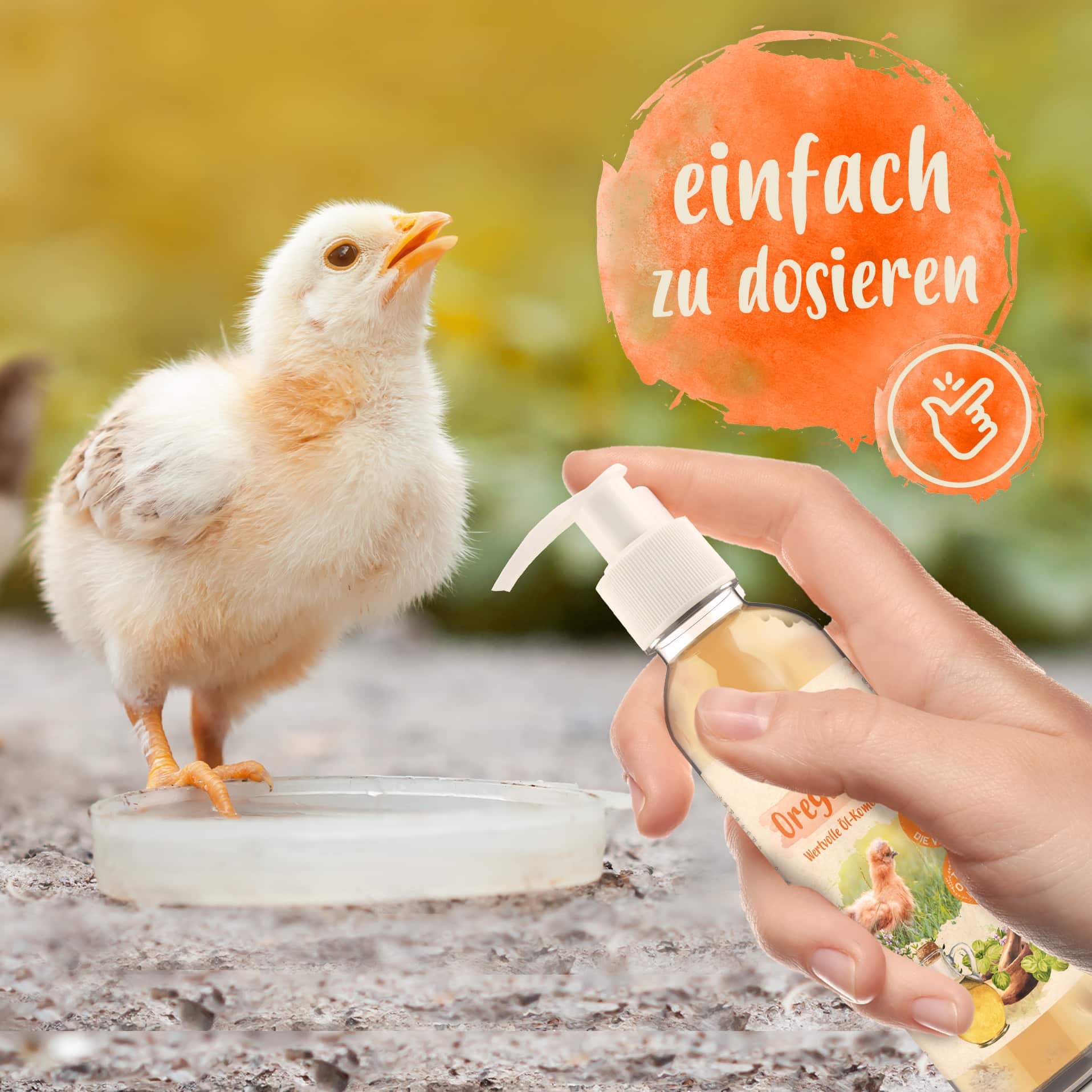 Orega Plus Pumpflasche Durch die praktische Pumpflasche ist unser Orega Plus einfach zu dosieren.